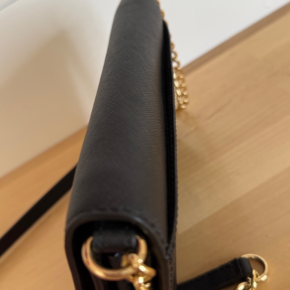 Michael Kors Black Crossbody with Gold Chain - Picture 8 of 13